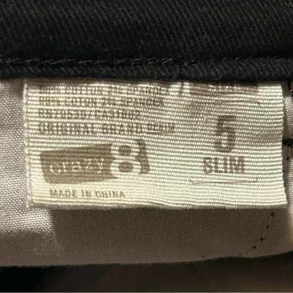 Crazy 8 black jeans Size 5 slim - Picture 6 of 6